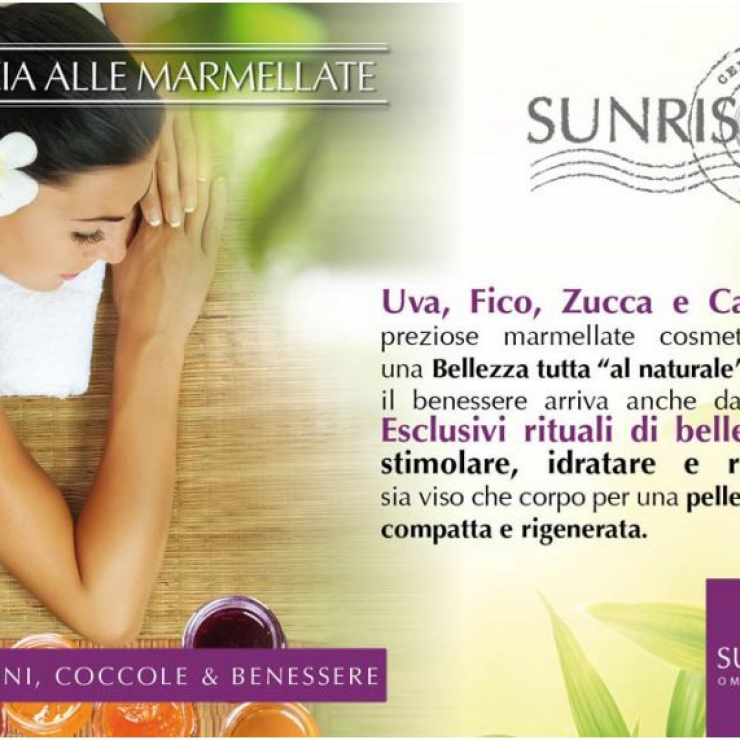 Degustazione cosmetica con “rituale delizia alle marmellate”, Percorso Spa e Bollicine