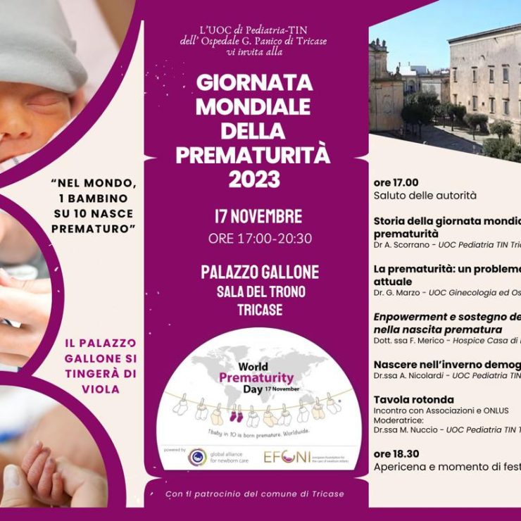 Convegno sulla prematurità a Palazzo Gallone