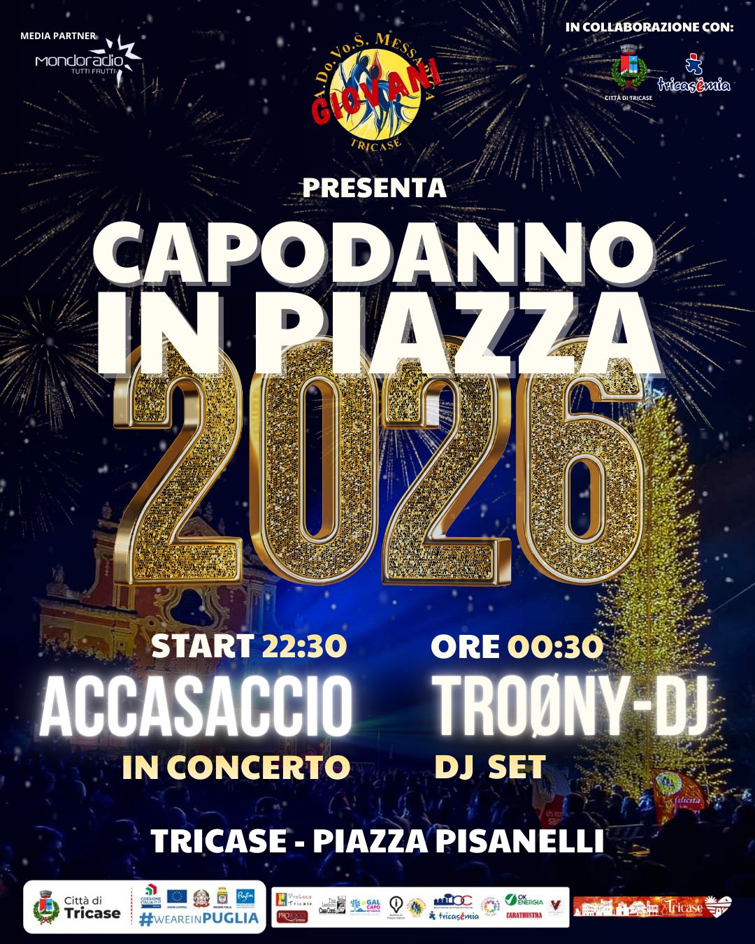 𝐂𝐀𝐏𝐎𝐃𝐀𝐍𝐍𝐎 𝐈𝐍 𝐏𝐈𝐀𝐙𝐙𝐀 – TRICASE