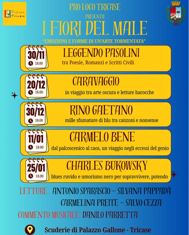 Eventi Tricase Proloco – “I Fiori del Male – Emozioni e forme di un’arte tormentata”
