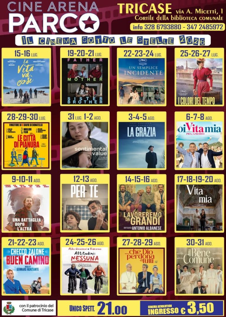 CINE ARENA PARCO – Il Cinema sotto le Stelle 2026 a Tricase